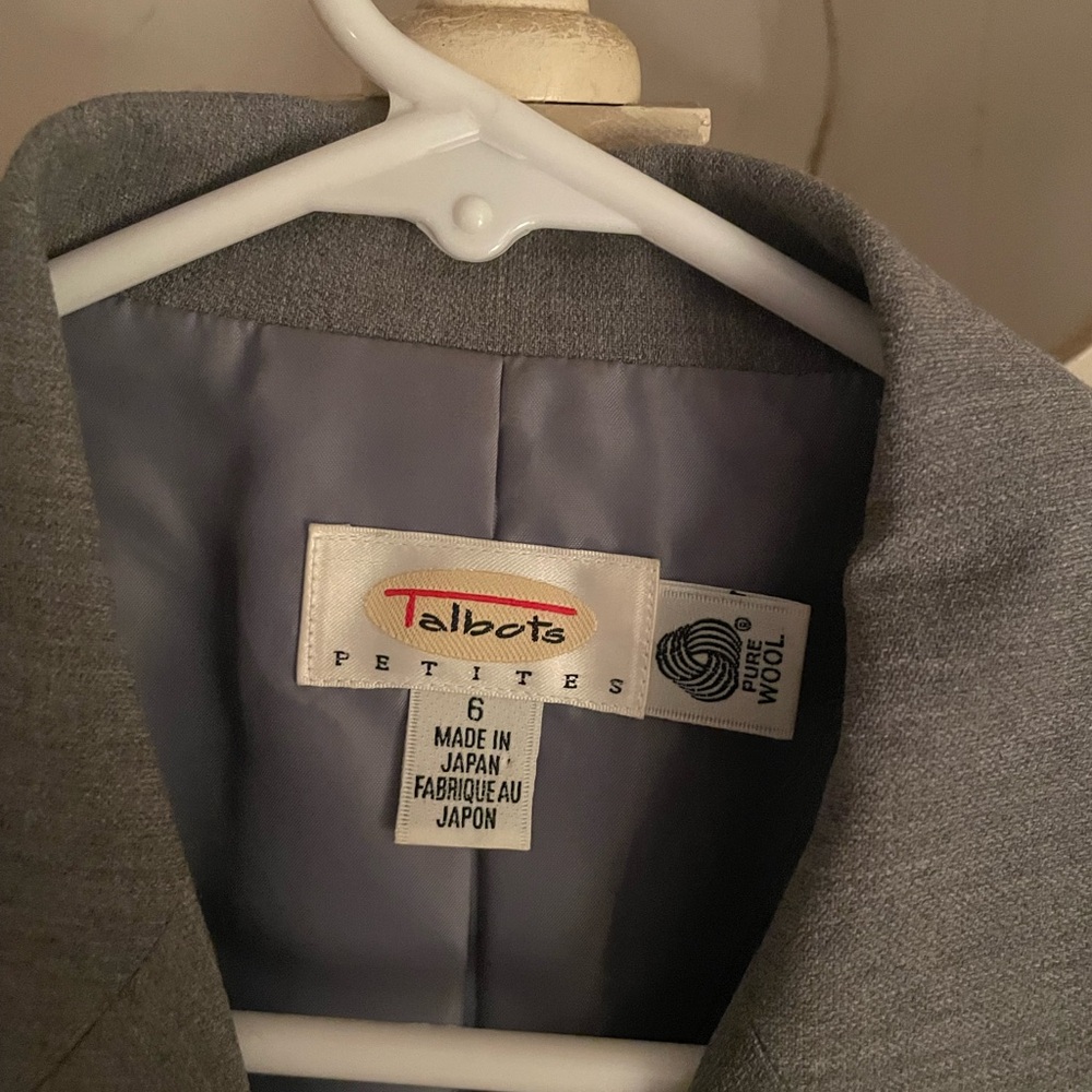 Talbots Classic Gray Wool Jacket6p Nwot - image 3